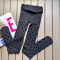 Fendi wave FF logo pantyhose black thickened flocking velvet
